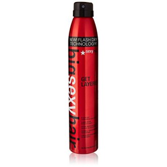 Sexy Hair Get Layered Flash Dry Thickening Hair Spray, 8 Ounce