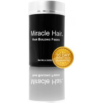 Miracle Hair Building Fibers: Full Head of Hair 60 Seconds or Less! (25g, Medium Brown)
