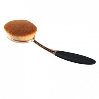 EVERMARKET grande cepillo ovalado Liquid Base de Maquillaje Crema Polvos Blush Contorno (Oro)