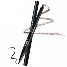 HeyBeauty Eyeliner Crayon Sourcils Waterproof automatique Crayon Sourcils Eyeliner 2 en 1 Maquillage Cosmetic Tool, Dark Brown-3