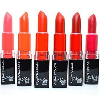 6 Kleancolor MADLY MATTE LIPSTICK SET VIVID RED MELON ORANGE LIP STICK