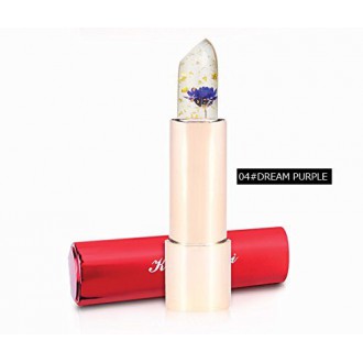 KAILIJUMEI Hidratante barras de labios Labios Cuidado Excedente brillante de la flor de la jalea del lápiz labial 4g_ Sueño púrp