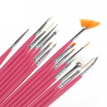 15pcs acrylique Nail Art Design Peinture Tool Kit Pen polonaise Brush Set DIY Pro