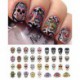 Sugar Skull Nail Stickers Nombre Assortiment 1 Water Slide Nail Art Decals- Salon Qualité 5.5 "X 3" feuille!