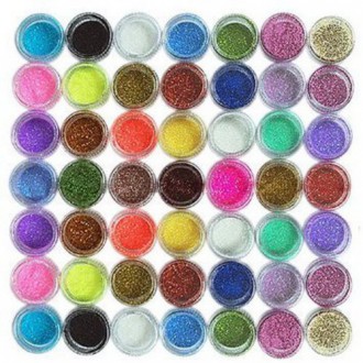 45PC nail art conseils de poussière de poudre de paillettes décoration