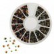 300pcs 3D Nail Art Kit Conseils Gems Cristal Noir Glitter strass bricolage Décoration Avec roue