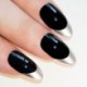 Bling Art Stiletto False Nails Fake Acrylic Black Silver Full Cover Medium Tips UK