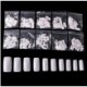 Lingstar 500pcs Fake Nails Natural Color Artificial Full Cover False Nail Tips (White)