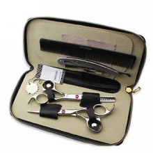 EYX Formule Professional Barber Set avec coupe Razor Cheveux Shears coiffure Tool, 6 pouces Doigts Ajustement Lenth Cheveux