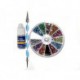 Adored 3d 2400pcs Round Nail Art Rhinestone Gems Wheel with Dotting Tool and Glue Nail Art Kit by Adored