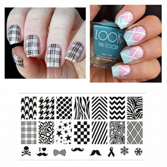 Born Pretty Nail Art Stamp Template Image Plate Selected Classic Patterns BP-L006