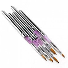 No.2 Acrylique Gel UV Brosse à ongles Gel Builder Nail Art Conseils Dessin design plat polonais Sculpture Pen (1pcs)