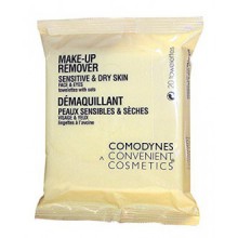 Comodynes Make Up Remover Towels for Face and Eyes, Oats (Sensitive and Dry Skin) - 20 ea