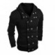 Mens Outwear, Neartime Automne Hiver Hooded Sweater Top Outfit Cardigan (M, Noir)