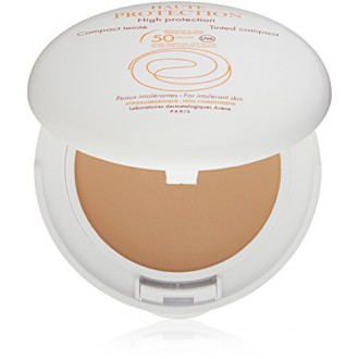 Eau Thermale Avène Alta Protección Tinted Compacto SPF 50 de protección solar, beige, 0.35 Oz.