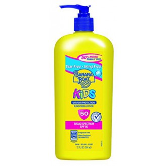 Famille Banana Boat antisolaires enfants Taille large spectre Sun Care Lotion - SPF 50, 12 Ounce