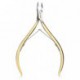 FANTCEN Cuticle Nipper 1/2 Jaw Cuticle Clippers Professional Golden Cuticle Remover Trimmer Cutter Scissor Double Spring