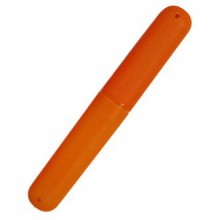 LiveZone Different Color Portable Plastic Toothbrush Case/Holder for Travel Use,3 Pcs (Orange)