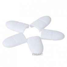 Gel silicone blanc Yimart 10PCS Nail Soak Off Gel UV Art Polish Remover Wrap Cap Outils Résurrection pince ensemble