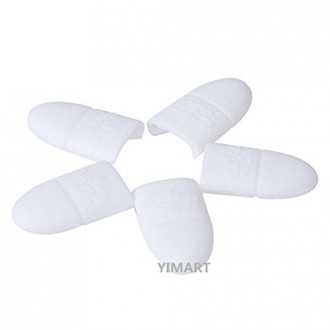 Yimart 10PCS silicona blanca del clavo del gel empapa del gel ULTRAVIOLETA del arte Cap Wrap removedor de uñas conjunto Herramie