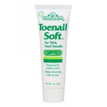 Miracle of Aloe Toenail Soft 1 Oz Temporary Nail Softening Cream with 60% Ultra Aloe. Fast Active Formula That Works While