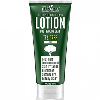 Tea Tree Oil Therapeutic Lotion with Soothing Botanicals Defend Against Common Causes of Skin Irritation, Body Acne, Foot &