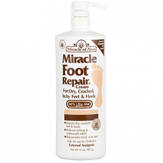 Milagro de Aloe milagro Foot Repair Cream 32 Oz según lo visto en TV garantías de reparación en seco, pies y los talones agrieta