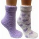 2 Pack de Terre Therapeutics Thera doux beurre de karité Hydratant Chaussettes: Lavande / Dots