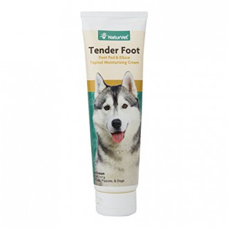 Crème NaturVet Tender Pied, Pad Foot &amp; Elbow topique Hydratant pour les chats et les chiens, chiots, 5 oz Cream, Made in USA