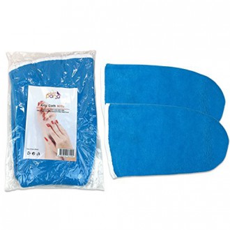 Pana® Marque réutilisable * BLEU * thermiques Tissu Mitaines isolés avec velcro pour les traitements de paraffine Heat Therapy S