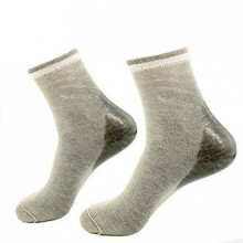 NIPOO Thick Gel Heel Moisturizing Socks, Men Size/Gray