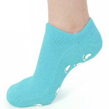 Soften Spa Gel Socks for Cracked Skin Moisturising feet care Exfoliating Dry Heel Booties pedicure (socks, blue)