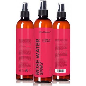 8oz ORGANIC ROSE WATER SPRAY - 100% Pure & Natural Facial Toner with Uplifting Floral Scent - SEE RESULTS OR. Just a few