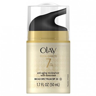 Olay Total Effects 7 en uno, Hidratante Anti-Envejecimiento con FPS 30, 1.7 onza líquida