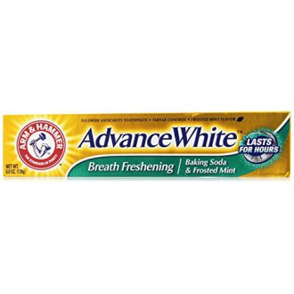 Arm &amp; Hammer Advance Blanc Breath Freshening, Frosted Mint, 6 Oz (Pack de 2)