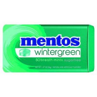 Mentas de la respiración Mentos sin azúcar, Wintergreen, 1.27 onzas (paquete de 12)