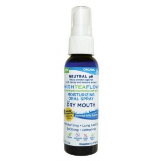 MighTeaFlow Boca seca Spray Oral, Orgánico pH neutro té verde con xilitol