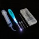 Airgoesin ™ Lighted cérumen Enlèvement ou Tonsil Pierre Remover Tool, Bleu, 3 Conseils, tonsillolith Choisissez Case + 1 Irrigat