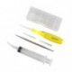 Airgoesin Lighted Tonsil Stone Removing Tool, 3 Tips, Box + 1 Stainless Steel Tonsillolith Pick + 1 Irrigation Syringe