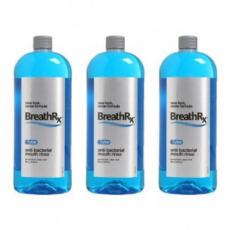 BreathRx anti-bacteriana Enjuague Bucal, 3 Botella Economía Pack (Cada botella es de 33 oz) de