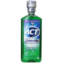 ACT anticavité Fluoride Mouthwash, menthe, sans alcool, 18-Ounce Bottle (Pack of 6)