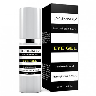 Liv Luminous Eye Gel infusé avec Matrixyl 3000 &amp; Plant Cellules souches pour les cernes, les ridules, les rides et yeux Puff